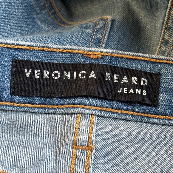 VERONICA BEARD Carolyn 10" Baby Boot Frayed Hem Exposed Button Fly Jeans Size 24 - Picture 6 of 12